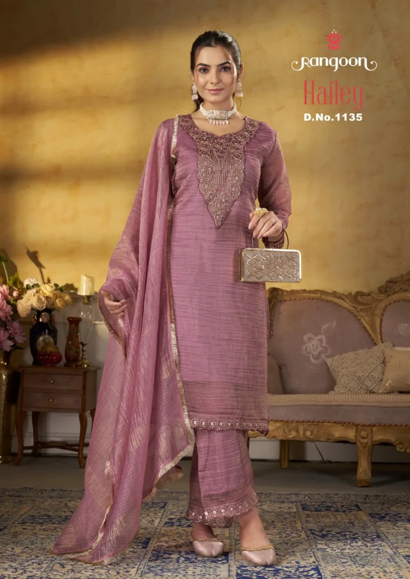 Hailey By Rangoon Salsa Kurti With Bottom Dupatta